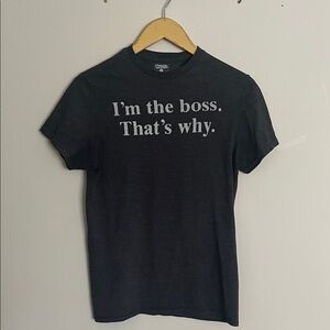 Express Dark Grey Tee with Bold Statement